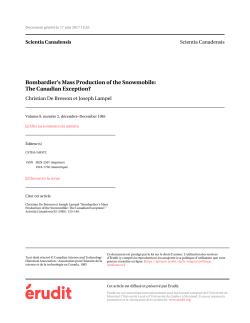 Bombardier`s Mass Production of the Snowmobile: The Canadian