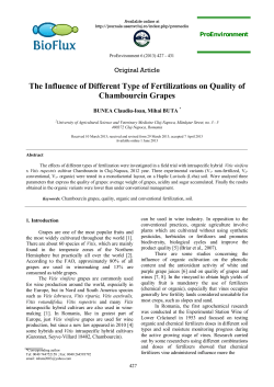 The Influence of Different Type of Fertilizations on Quality of