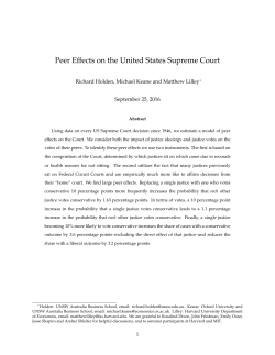 Peer Effects on the United States Supreme Court