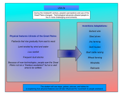 USII.2a Physical features /climate of the Great Plains: Flatlands that