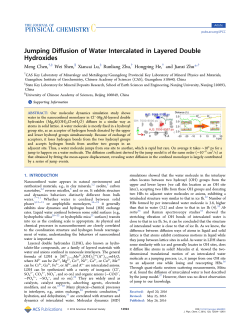 Jumping Diffusion of Water Intercalated in