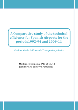 A Comparative study of the technical efficiency for Spanish Airports