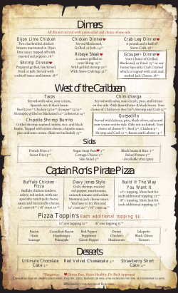 Menu - Captain Ron`s