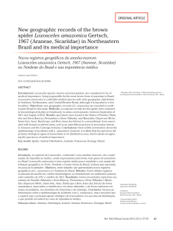 New geographic records of the brown spider Loxosceles amazonica