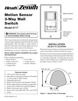 Motion Sensor 3-Way Wall Switch
