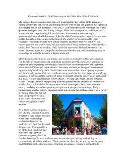 Self-Discovery - Clemson Abroad