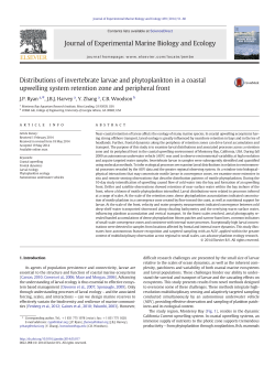 Distributions of invertebrate larvae and phytoplankton in a