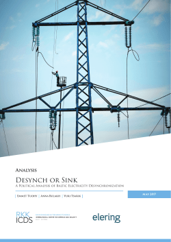 Desynch or Sink: A Political Analysis of Baltic Electricity