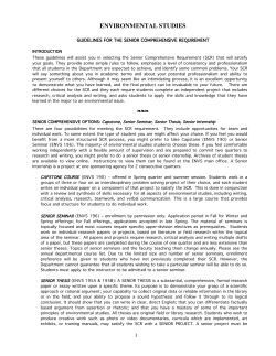 Guidelines for the Senior Comprehensive Requirement