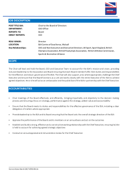 BJA Chair Job Description