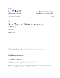 Linear Magnetic Chains with Anisotropic Coupling