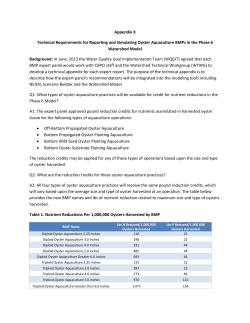 Oyster Panel - Draft technical appendix