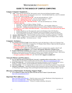 guide to the basics of campus computing