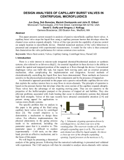 design analyses of capillary burst valves in centrifugal microfluidics