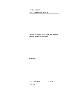 Thermal properties of concrete with different Swedish aggregate