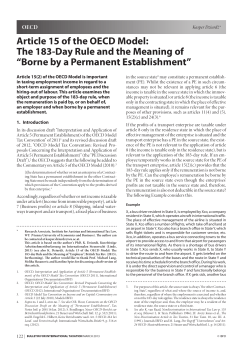Article 15 of the OECD Model: The 183