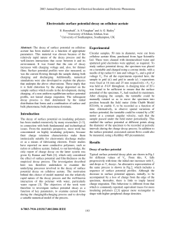 Electrostatic surface potential decay on cellulose acetate