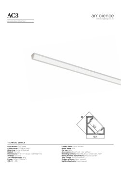 TECHNICAL DETAILS LED LINEAR PROFILE Lumen ouput: Upon
