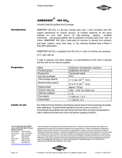 Product Name - The DOW Chemical Company
