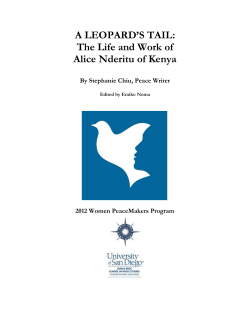 A LEOPARD`S TAIL: The Life and Work of Alice Nderitu of Kenya