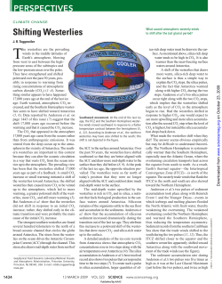 Shifting Westerlies