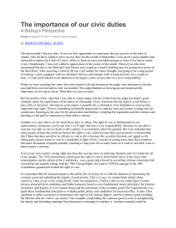 The importance of our civic duties