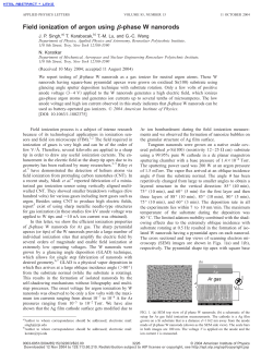 Field ionization of argon using &szlig;-phase W nanorods