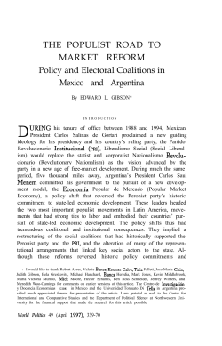 The Populist Road to Market Reform: Policy and Electoral Coalitions