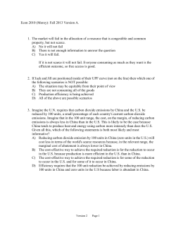 Econ 2010 (Morey) - University of Colorado Boulder