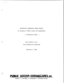 Michigan`s Emerging Work Force