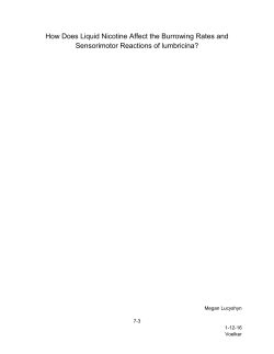 How Does Liquid Nicotine Affect the Burrowing Rates and