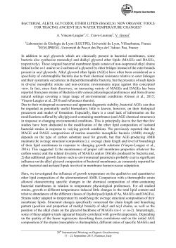 BACTERIAL ALKYL GLYCEROL ETHER LIPIDS (BAGELS): NEW