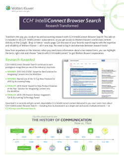 CCH IntelliConnect Browser Search