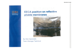 EECA position on reflective pliable membranes
