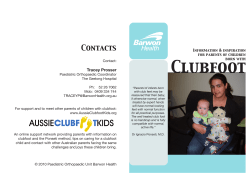 Clubfoot - Geelong Orthotics