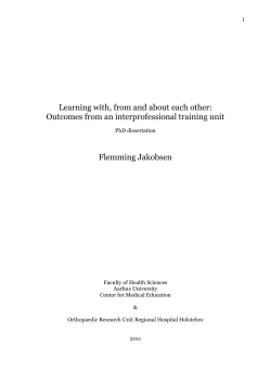 Learning with, from and about each other