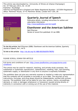 Eisenhower and the American Sublime