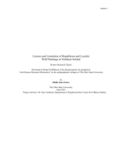 License and Limitation of Republican and Loyalist Wall Paintings in