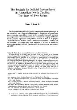 The Struggle For Judicial Independence in Antebellum North