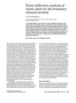 Finite deflection analysis of elastic plate by the boundary element