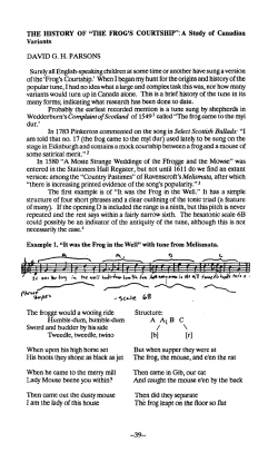 THE HISTORY OF &ldquo;THE FROG`S COURTSHIP&rdquo;: A Study of