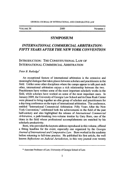 The Constitutional Law of International Commercial Arbitration