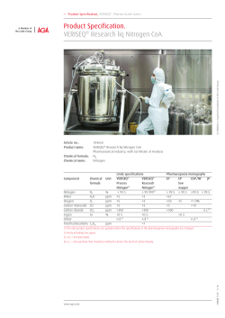 Product Specification. VERISEQ&reg; Research liq Nitrogen CoA.