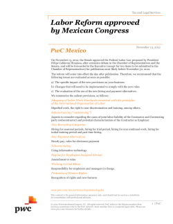 Labor Reform approved by Mexican Congress