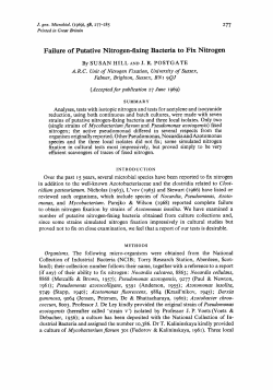 Failure of Putative Nitrogen=fixing Bacteria to Fix