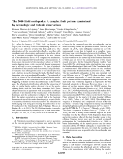 The 2010 Haiti earthquake: A complex fault pattern constrained by