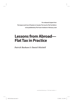 Lessons from Abroad&mdash;Flat Tax in Practice