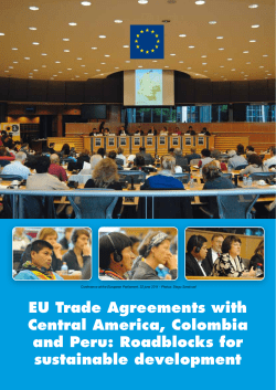 EU Trade Agreements with Central America, Colombia and Peru