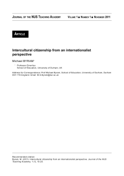 Intercultural citizenship from an internationalist perspective
