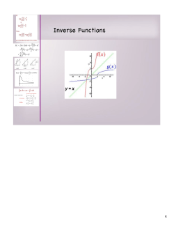 Inverse Functions